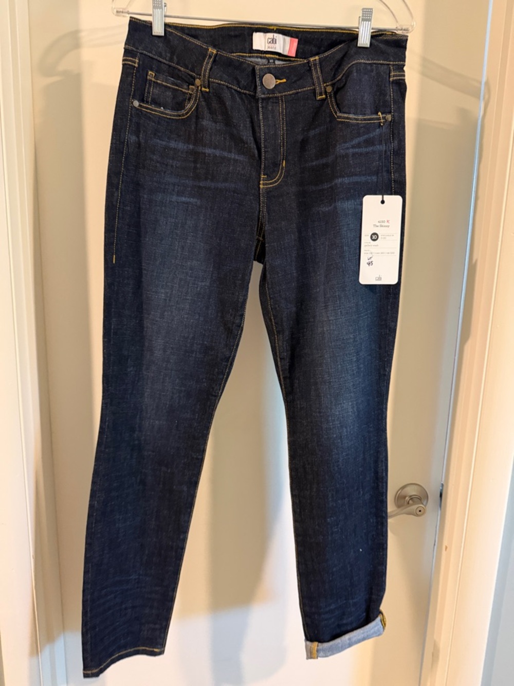 CAbi Dark Indigo Cropped Stretch Jeans